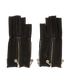 Chanel Fingerless Zip Gloves, £470, Accessories, Black, Lambskin Leather, Front view